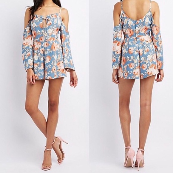 cold shoulder romper pants